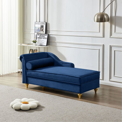 Chaise longue moderne avec revêtement en velours