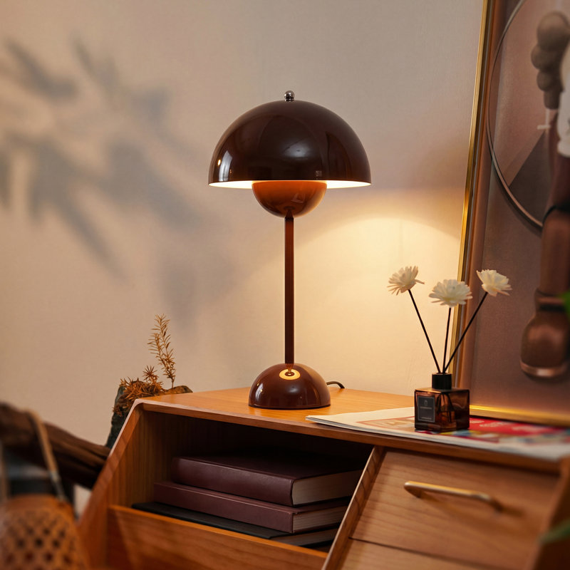 Lampe de table Brunilde, Rouge, Rouge