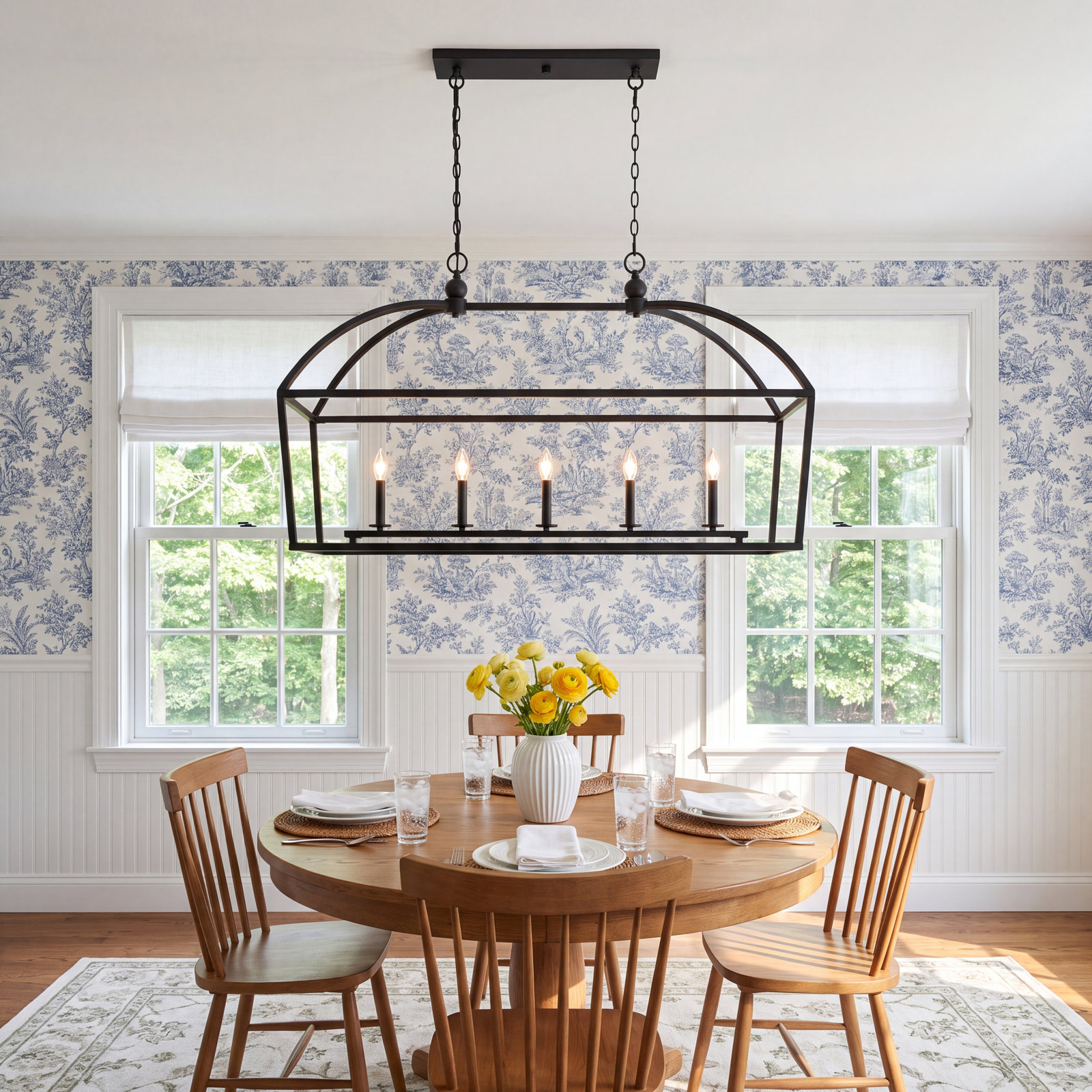 Alfreda 5-Light Chandelier, Matte Black