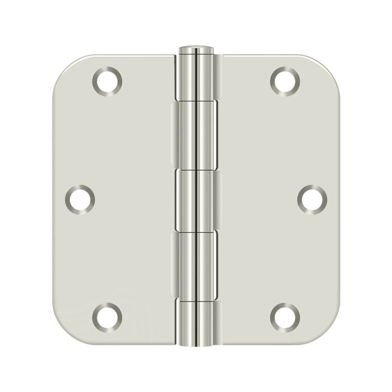 Steel Butt Bearing Hinge, Bright Nickel