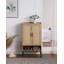 Range-chaussures avec portes en rotin