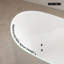 Baignoire tourbillon autoportante en acrylique 71 po x 31 po avec drain et trop-plein en acrylique