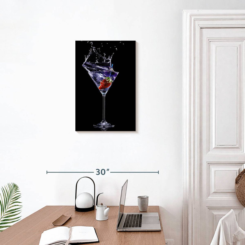 Yarlin fraise Martini Splash, H 24 po x l 16 po