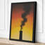 Chimney at Dusk Industrial - Wrapped Canvas-1414089504-1414089519