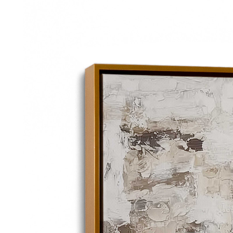 Ensemble de 2 impressions sur terre, 16 po x 16 po, Polished Gold Floater Frame