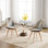 Avoca Linen Upholstered Side Chair in Multicoloured