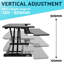 Adjustable Metal Base Standing Desk Converter-64237981