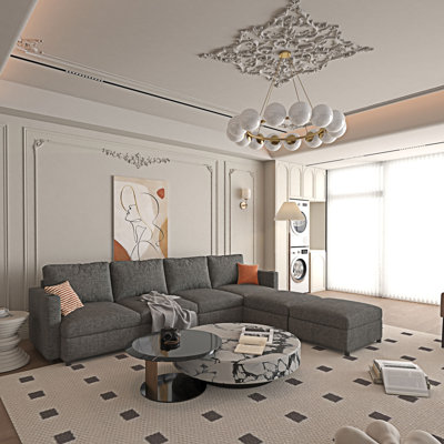 Canapé modulaire moderne avec fonction de rangement