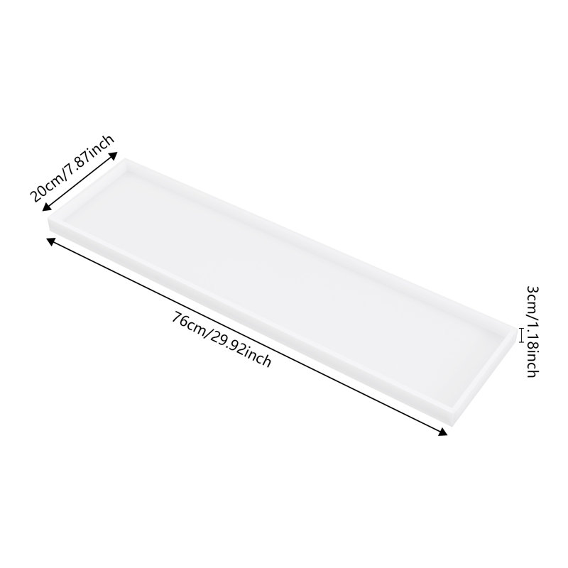 Tablette en acrylique pour plateau de baignoire