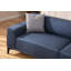 Elegant 3-Seat Sofa, Blue Fabric, 84.6 x 34.3 x 33.9 inches | BEECH WOOD & CHIPBOARD Frame, 100% Polyester | Includes 2 Pillows, Dry-Cleanable, Fixed Cushions, Perfect for Scandinavian & Industrial Spaces-1752558952-1807222274