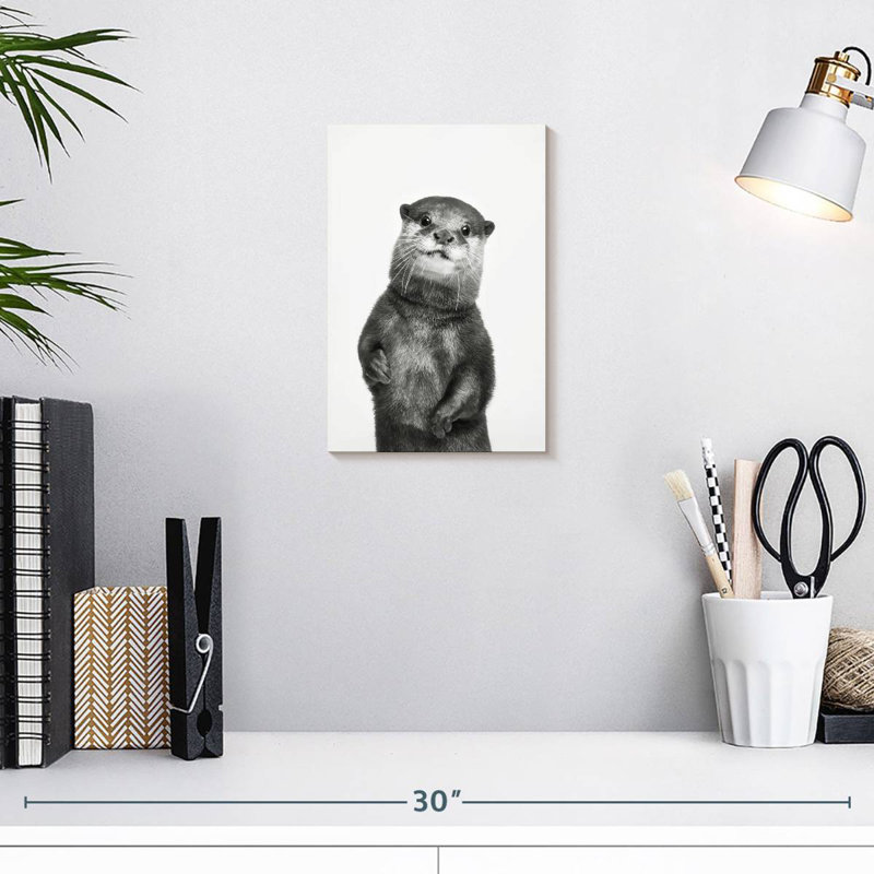 Brampt Monochrome Otter, 12" H x 8" W