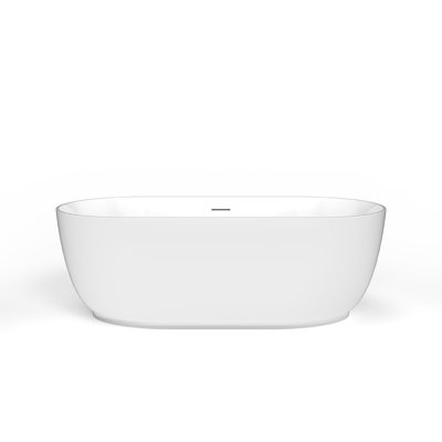 Yori 67 " L x 31 " W Freestanding and Mounting / Installation Required Soaking Acrylic Bathtub