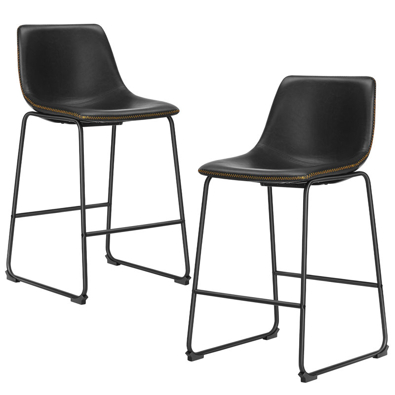 Tabourets de bar rembourrés modernes, hauteur du bar, tabourets de cuisine pour îlot, chaises de comptoir à dossier haut