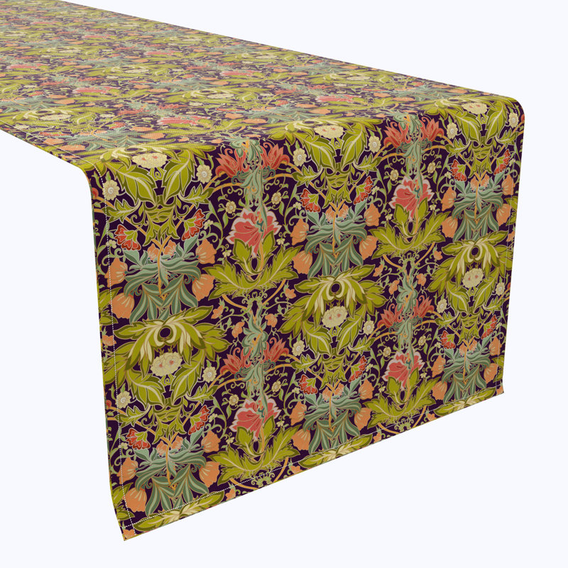 Table Runner, 100% Cotton, Floral 47, 72" x 16"