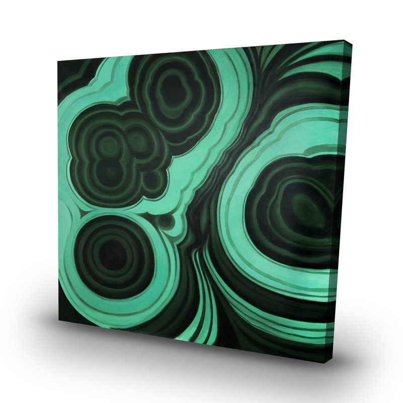 Malachite stone - 32"x32" art on canvas