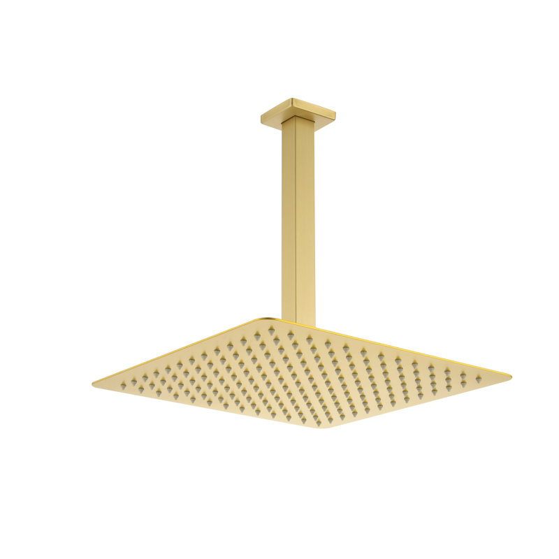 Water Saving Bathroom Shower Head - Matte Stainless Steel With Rainfall Effect , And Stylish For, Gold