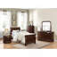 Mobilier de chambre à coucher traditionnel en bois de cerisier foncé 1 pièce style Louis Philippe