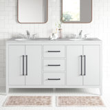 Adrienne 60" Double Bathroom Vanity with Quartz Top