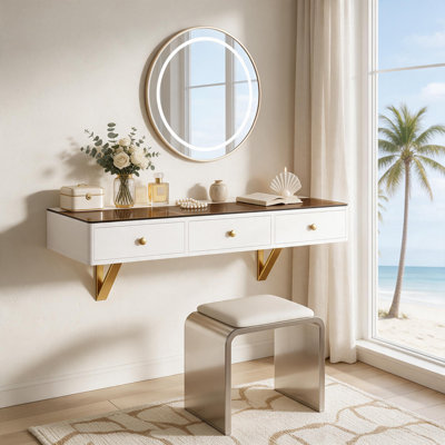 47" Floating Shelf With Drawer (Not Including Mirror)