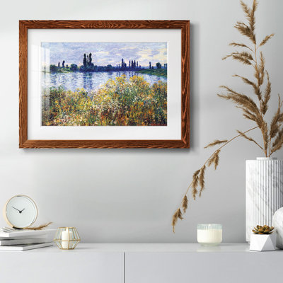 «Seine Shores at Vétheuil» par Claude Monet - reproduction d'un seul cadre
