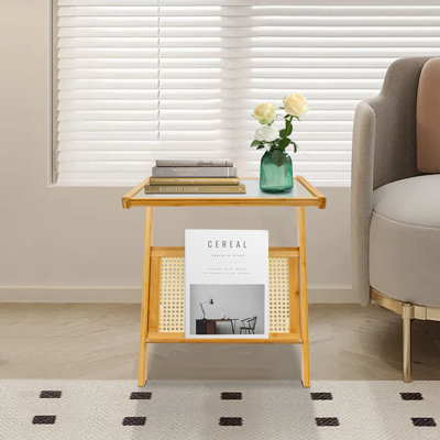 Glass Tray Top End Table