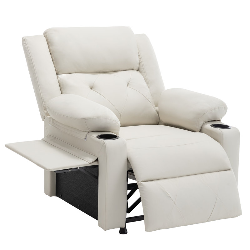 Fauteuil inclinable chauffant 33 po, Ivoire ivoire