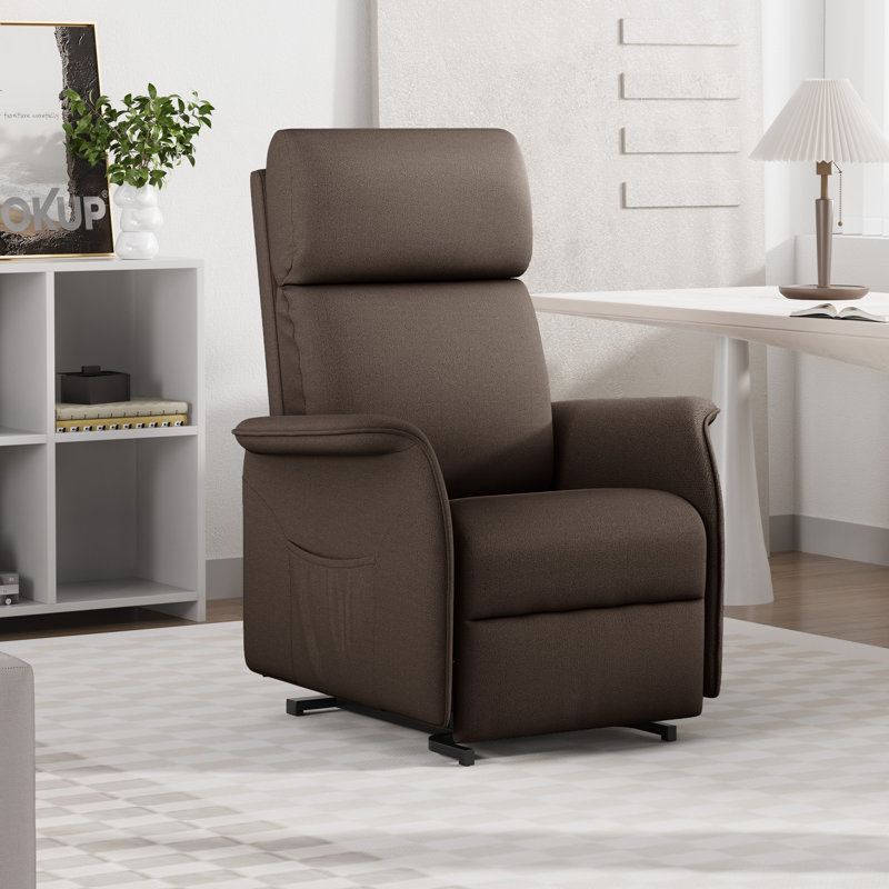 Fauteuil inclinable électrique avec chaleur et massage Petite, Brun