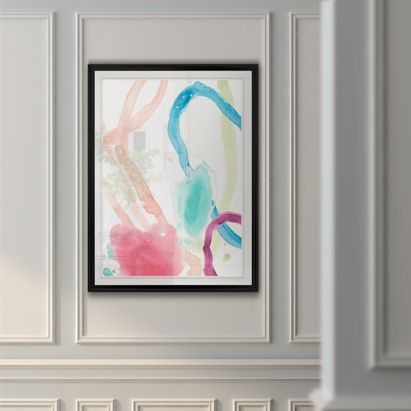 «Serpentine Rainbow I», reproduction sur toile, H 18,5 po x l 24,5 po x P 1,5 po, Cadre noir