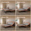 Structure de lit réglable avec soutien lombaire, massage, inclinaison de l'oreiller, lumières sous le lit, télécommande sans fil, contrôle de l'application, ports USB et de type C, positions de mémoire, Zero Gravity, série E6000-1225604767