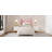 Twin Size Velvet Bed Frame with Wingback Headboard, Upholstered Platform Bedframe with Wood Slats, No Box Spring Needed, Easy Assembly, Pink-235134688-235134694
