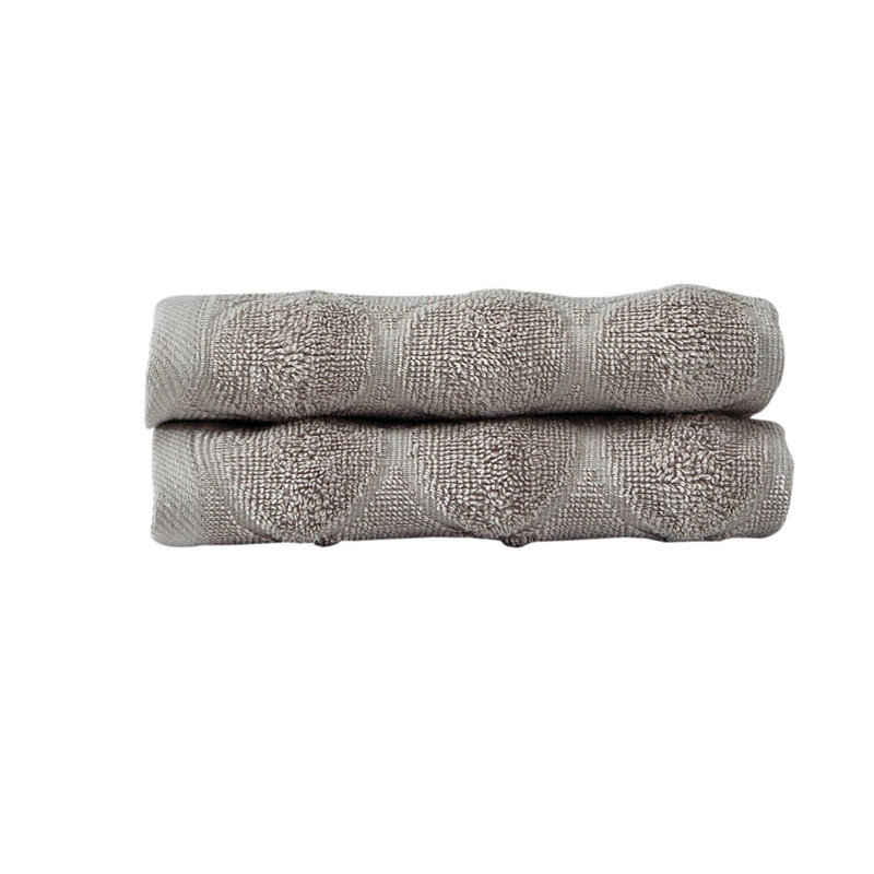 Ozgur   Midweight Jacquard Washcloth, Brown