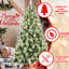 Arbre de Noël de 90 po de haut avec 450 lumières à DEL blanc chaud, 1588 pointes d'aiguille dure, 92 branches de pin et charnières pour tracas - Installation et mise en forme du support de support en métal