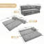 Canapé-lit convertible en tissu d'ameublement Carrare-60958476