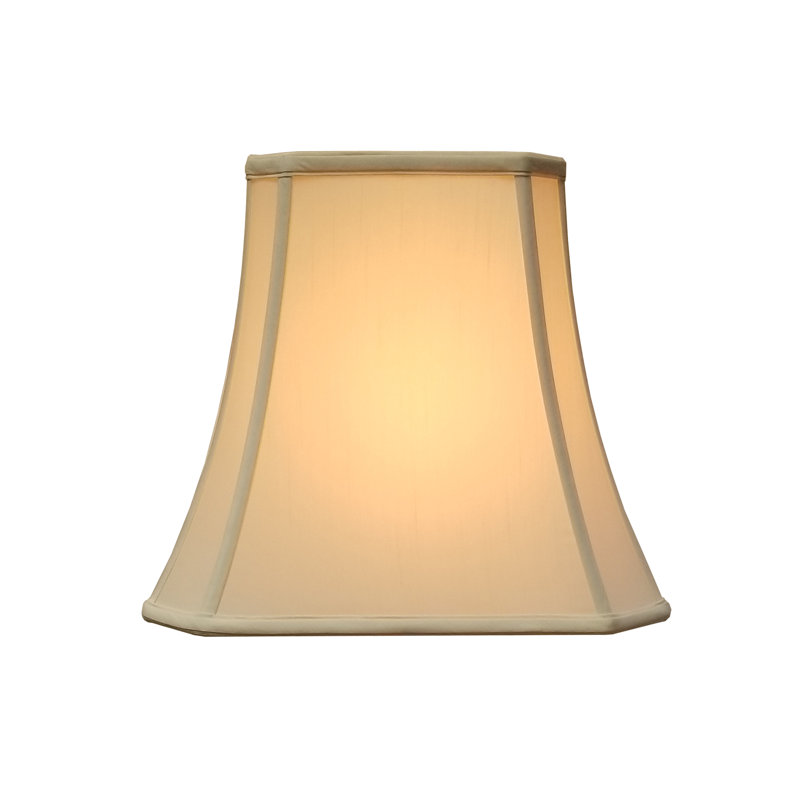 Abat-jour cloche en soie / shantung, Coquille d'oeuf, H 10,5 po x l 14 po x P 14 po