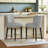 38.25'' H Solid Wood Velvet Counter Stool-2107674319