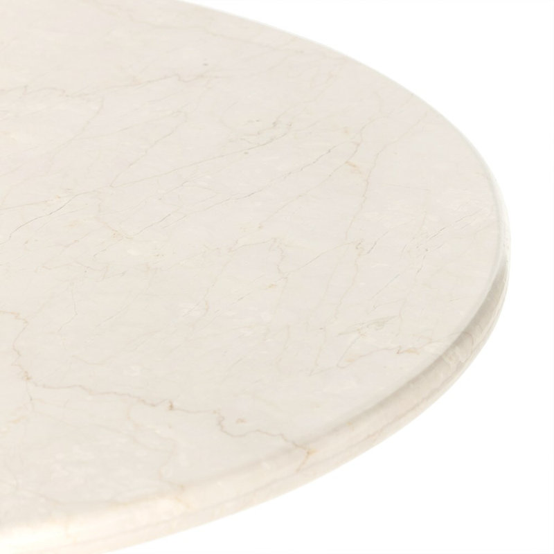 Belle Oval Marble Dining Table, Cream Marble