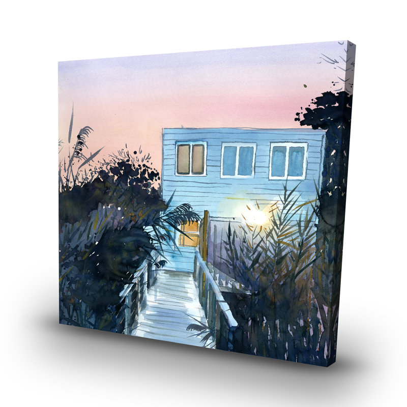 Beach house - 32"x32" art on canvas