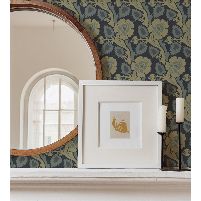 Papier peint botanique Paisley Briar - Birch Bark, Birch Bark, Faux Grasscloth