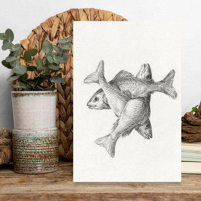 Trois poissons, art rétro classique rétro