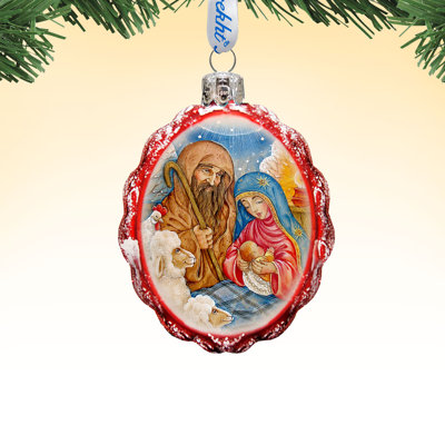3'' Handmade Glass Holiday Shaped Ornament