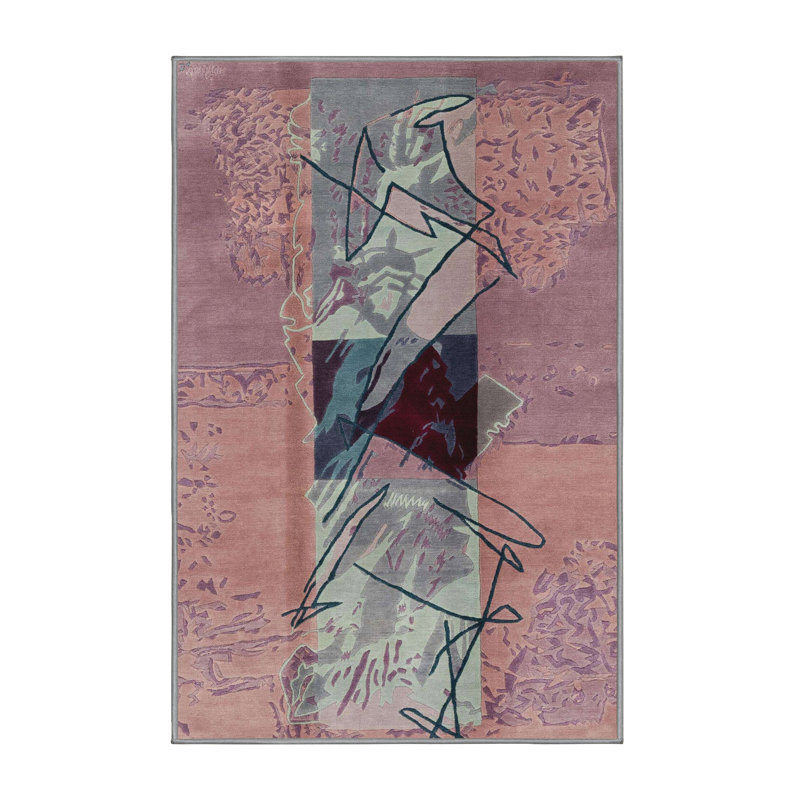 Tapis multicolore à motif abstrait Milagrosa, Rectangle 8 pi x 12 pi