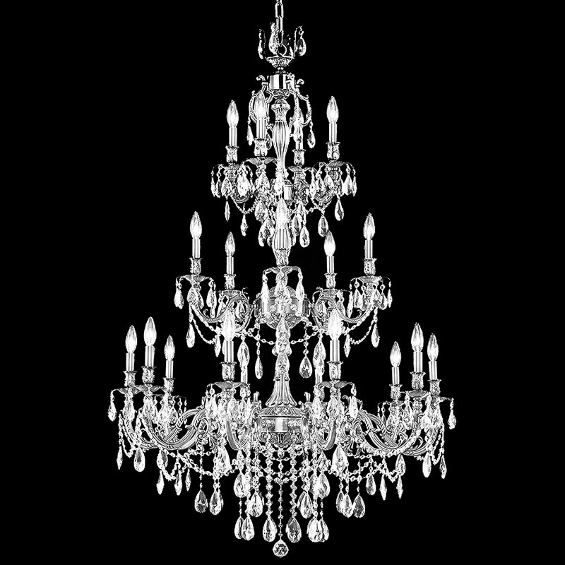 Brindisi 20 - Light Tiered Chandelier, Clear, Swarovski Strass, Silver