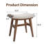 Ensemble de coiffeuse en bois massif avec miroir rabattable, lumières réglables, plateau en verre et tabouret pour petits espaces-776788900