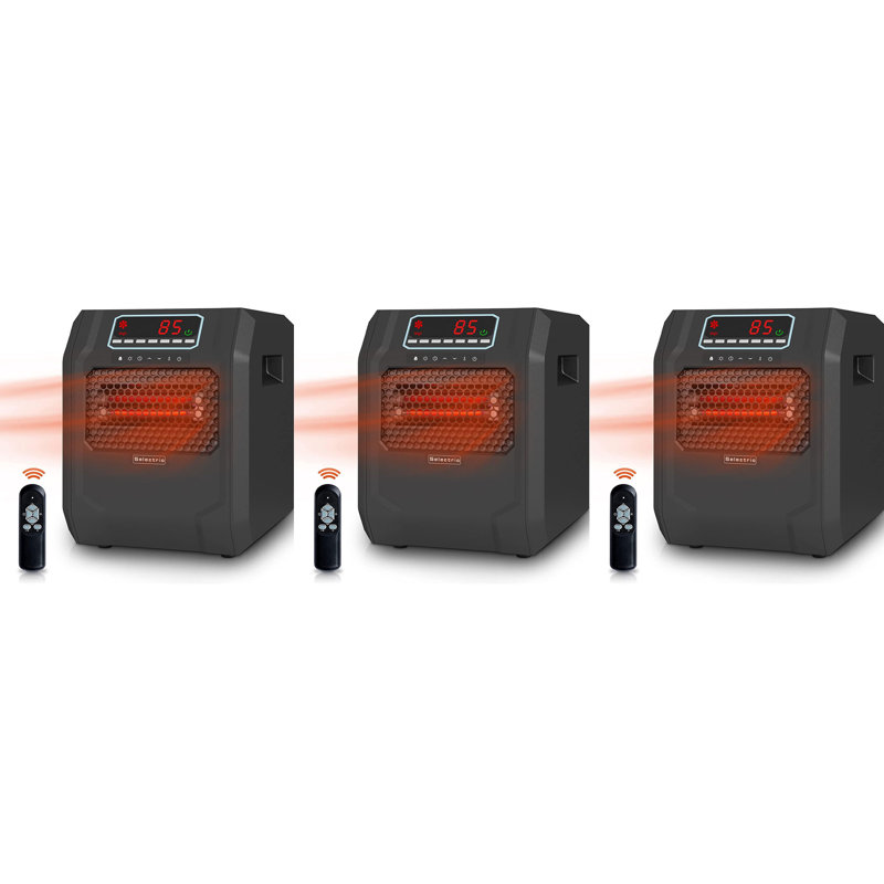 VOLTORB 1500 Watt 1 BTU Electricity Compact Space Heater with Adjustable Thermostat , Remote Included