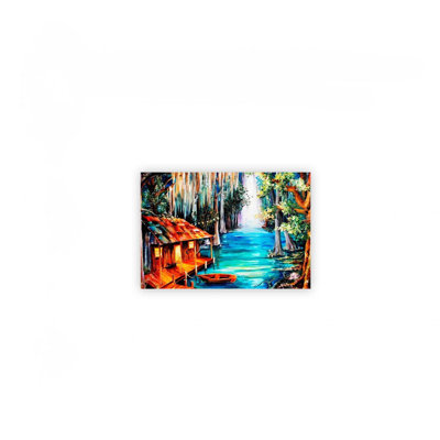 Lune sur toile Bayou, impression sur toile 24 po x 20 po