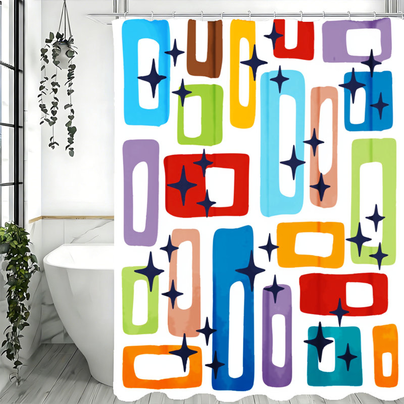 Shower Curtains with Hooks Included