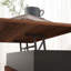 Table basse avec panier en acier et plateau amovible