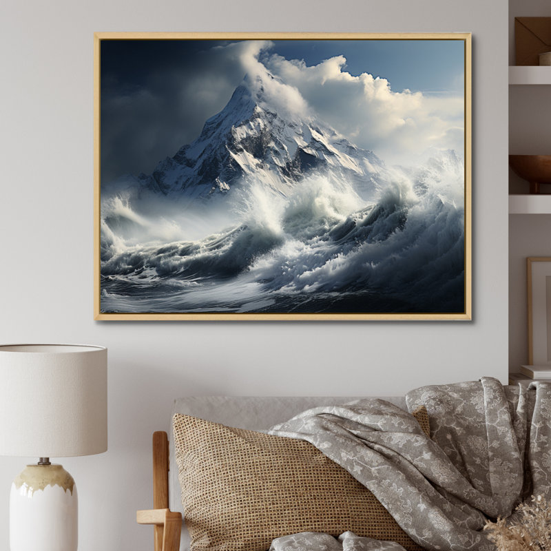 Glacier Majestic Clarity I - Landscapes Wall Art Living Room, H 34 po x l 44 po x P 1,5 po, Cadre naturel flottant