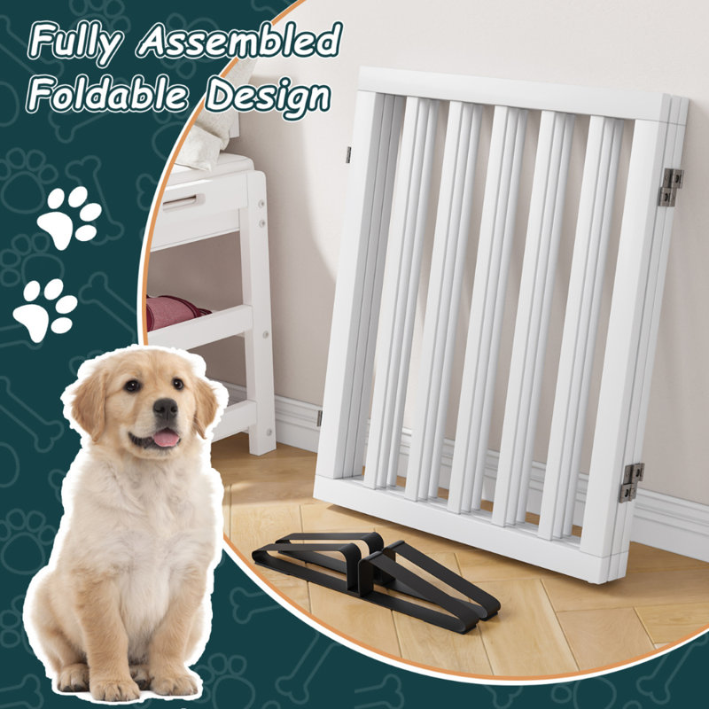 Barrière autoportante pliable 3 panneaux en bambou avec 2 supports en métal