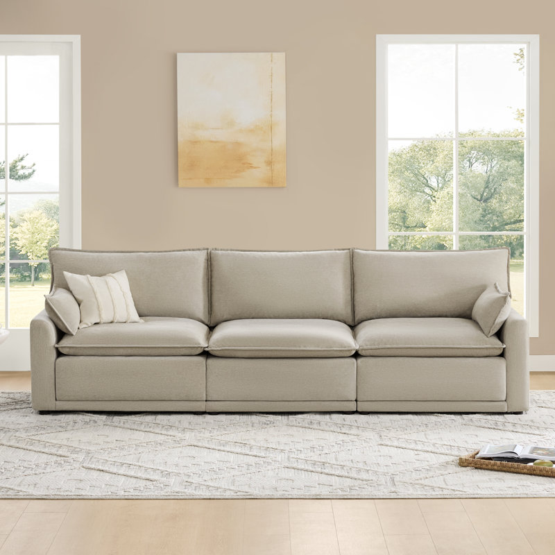 Ensemble de salon modulaire surdimensionné 2 pièces Elysian Cloud, Taupe